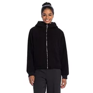 Kurtki damskie - FILA Damska kurtka z kapturem Bolgrad Cropped Sherpa, Moonless Night, L - miniaturka - grafika 1