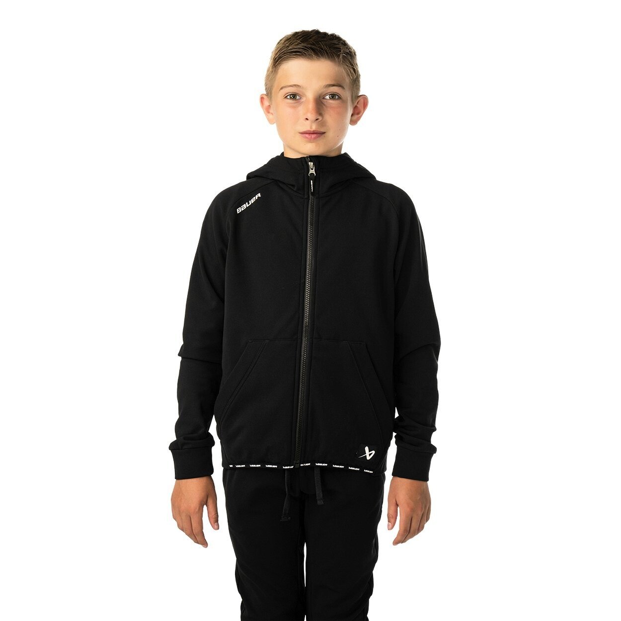 Bluza dziecięca Bauer Team Fleece Zip Hoodie Black L