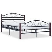 Łóżka - vidaXL Rama łóżka, czarna, metalowa, 120 x 200 cm - miniaturka - grafika 1