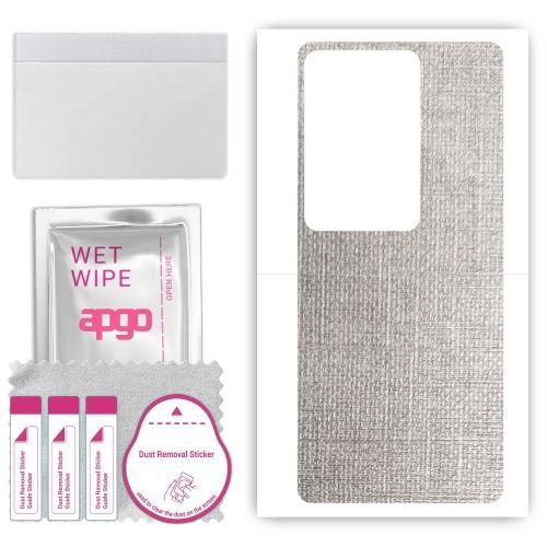 folia naklejka skórka strukturalna na TYŁ do Vivo V29 Pro - Tkanina Denim Szary - apgo SKINS