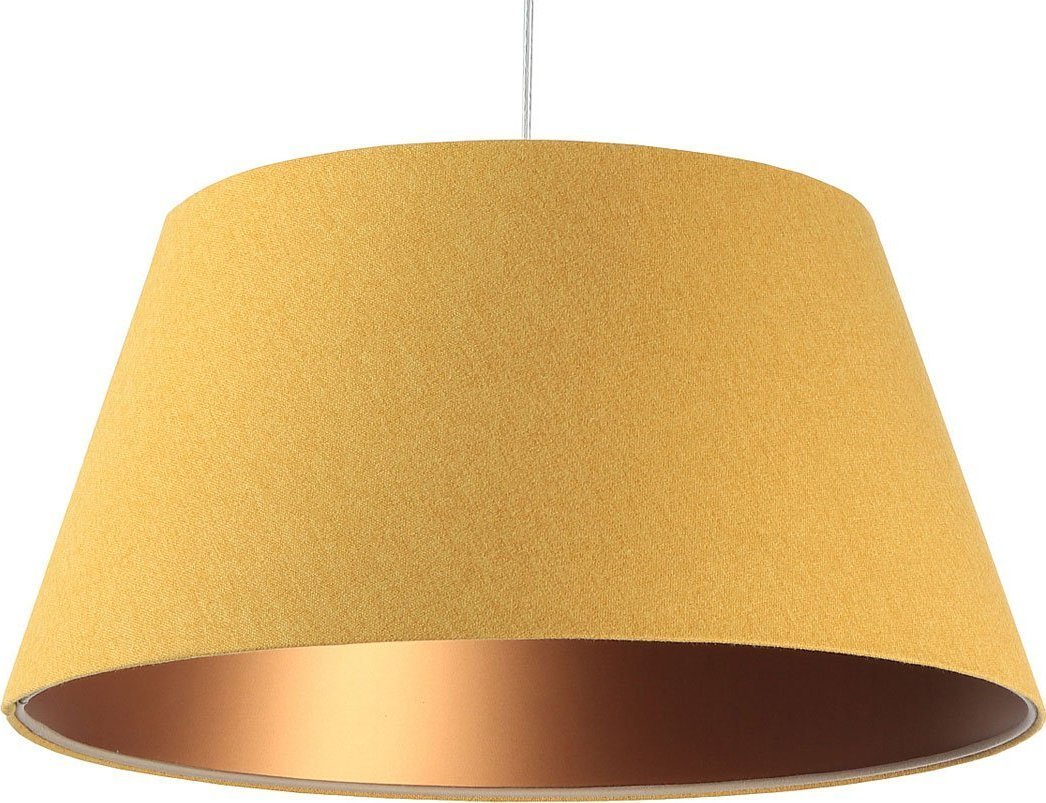 Lampa wisząca Lumes Żółto-miedziana lampa wisząca stożek - S410-Egida