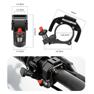 Dzwonek rowerowy do roweru uniwersalny RockBros Big Ring aluminiowy mocny na kierownicę 100dB wodoodporny czarny - Głośniki komputerowe - miniaturka - grafika 19