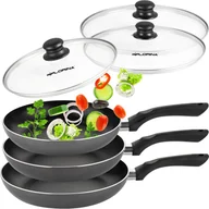 Patelnie - PATELNIA TRADYCYJNA Z FAKTURĄ PLASTRA MIODU MAJA 24CM 26CM 28CM INDUKCJA + POKRYWKI - miniaturka - grafika 1