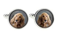 Spinki do mankietów i krawatów - Cocker spaniel angielski - spinki do mankietów, ozdoba koszuli, zawieszka do koszuli marki Art-Dog - miniaturka - grafika 1
