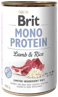 Brit MONO PROTEIN LAMB & BROWN RICE 6x400g - Mokra karma dla psów - miniaturka - grafika 1