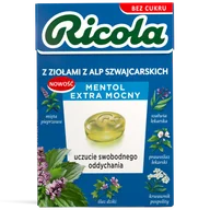 Zdrowa żywność - Ricola Mentol, szwajcarskie cukierki ziołowe, bez cukru, 27,5 g - miniaturka - grafika 1
