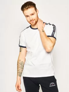 Koszulki męskie - Tommy Hilfiger T-Shirt UM0UM00562 Biały Regular Fit - grafika 1