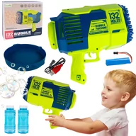 Bańki mydlane - Broń do Baniek Mydlanych Pistolet na Bańki Bazuka Bańkowa 2x Płyn - miniaturka - grafika 1