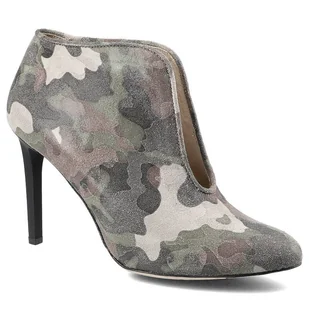 Zielone Botki Carinii Damskie Buty Na Obcasie - Botki damskie - miniaturka - grafika 1