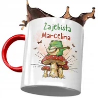 Kubki - Kubek Czerwony Dla Marceliny Koleżanki na Prezent z Nadrukiem ze Zdjęciem+ Opakowanie na prezent (wzór 01) - miniaturka - grafika 1