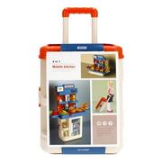 Zabawki AGD - Kuchnia 4W1 na baterię walizka plus akcesoria MEGA CREATIVE 482426 - miniaturka - grafika 1