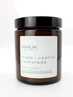 Świece - Świeca sojowa biała i czarna czekolada – zapachowa, ręcznie robiona, 180ml - miniaturka - grafika 1
