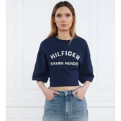Koszulki i topy damskie - Tommy Hilfiger T-shirt | Cropped Fit - miniaturka - grafika 1