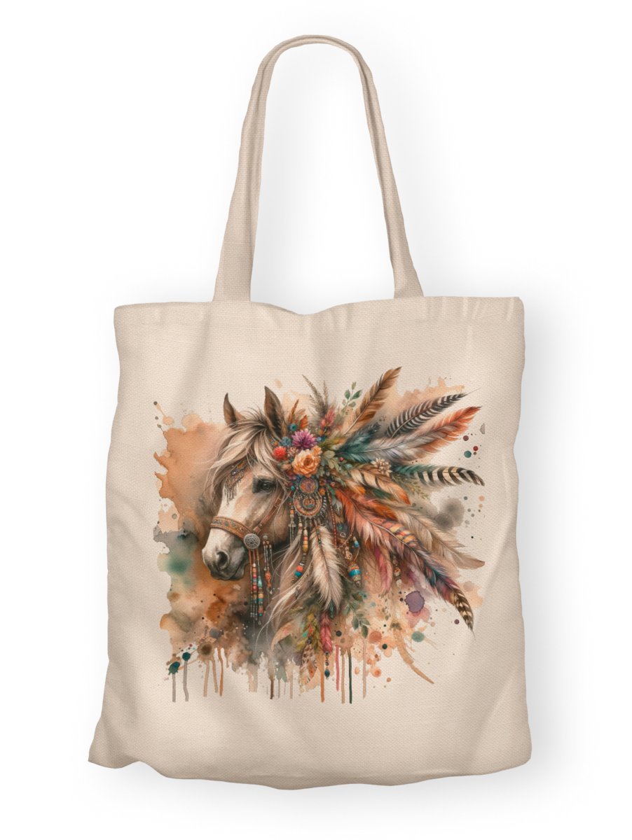 Torba bawełniana z nadrukiem koń boho