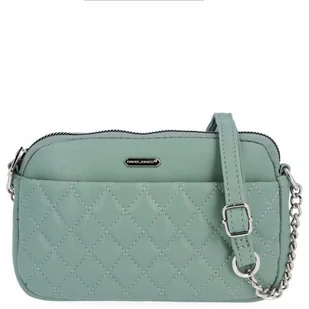 Torebka Damska Pikowana Listonoszka firmy David Jones Zielona - Torebki damskie - miniaturka - grafika 1