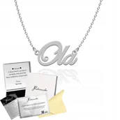 Łańcuszki - Naszyjnik Srebrny z imieniem Ola Łańcuszek Srebro 925 DEDYKACJA GRATIS - miniaturka - grafika 1