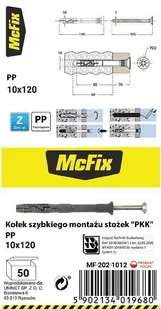 Mc Fix Kołek Szybki Montaż Z Kołnierzem Pp 6*80Mm MF-202-0681 5902134019765 - Kołki - miniaturka - grafika 2