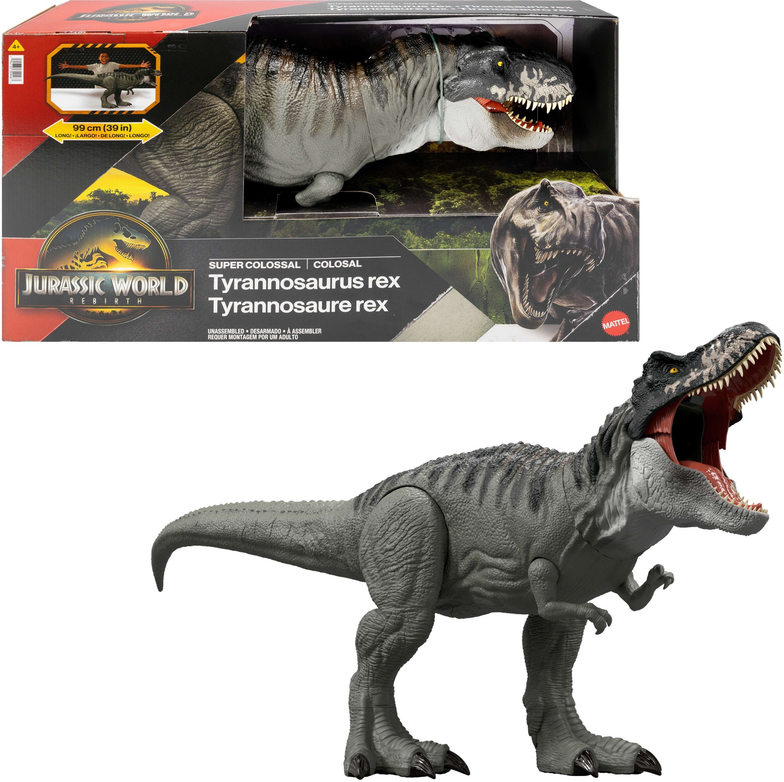 Figurka Mattel Jurassic World - Odrodzenie Kolosalny Tyranozaur 99 cm JGB52