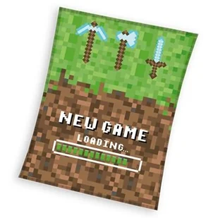Koc z coralu PIKSELE NEW GAME 150cm x 200cm - Koce i narzuty dla dzieci - miniaturka - grafika 1
