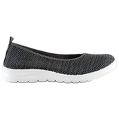 Slip on damskie - SHELOVET Wsuwane Trampki Slip On szare - ButyModne - miniaturka - grafika 1