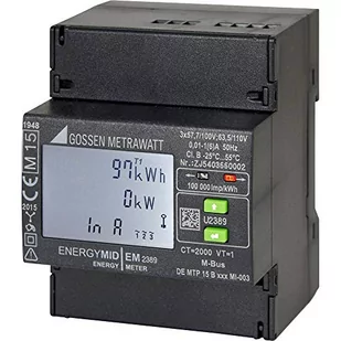 Gossen Metrawatt Licznik trójfazowy przekładnikowy Gossen Metrawatt U2387-V022 Zezwolenie MID tak U2387-V022 - Liczniki energii elektrycznej - miniaturka - grafika 1