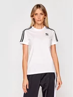 Koszulki i topy damskie - Adidas T-Shirt 3 Stripes Tee GN2913 Biały Regular Fit - miniaturka - grafika 1