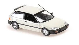 Honda Civic 1990 White 1:43 Minichamps - Samochody i pojazdy dla dzieci - miniaturka - grafika 1