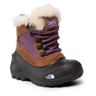 Śniegowce damskie - The North Face Śniegowce Youth Shellista Extreme NF0A2T5V33L Pinecone Brown/Pikes Purple - grafika 1