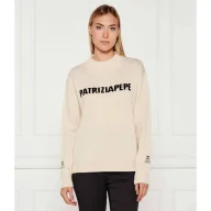 Swetry damskie - Patrizia Pepe Sweter Relaxed fit z dodatkiem wełny - miniaturka - grafika 1