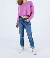 Spodnie damskie - Hurley Damskie spodnie jeansowe W Boyfriend Oceancare Casual - miniaturka - grafika 1