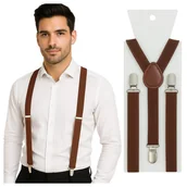 Dodatki do ubrań - Szelki do spodni 2,5 cm brązowe - miniaturka - grafika 1