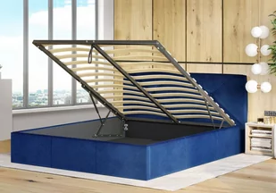 Łóżko tapicerowane z pojemnikiem KARINO 140x200 / kolory do wyboru - Łóżka - miniaturka - grafika 1