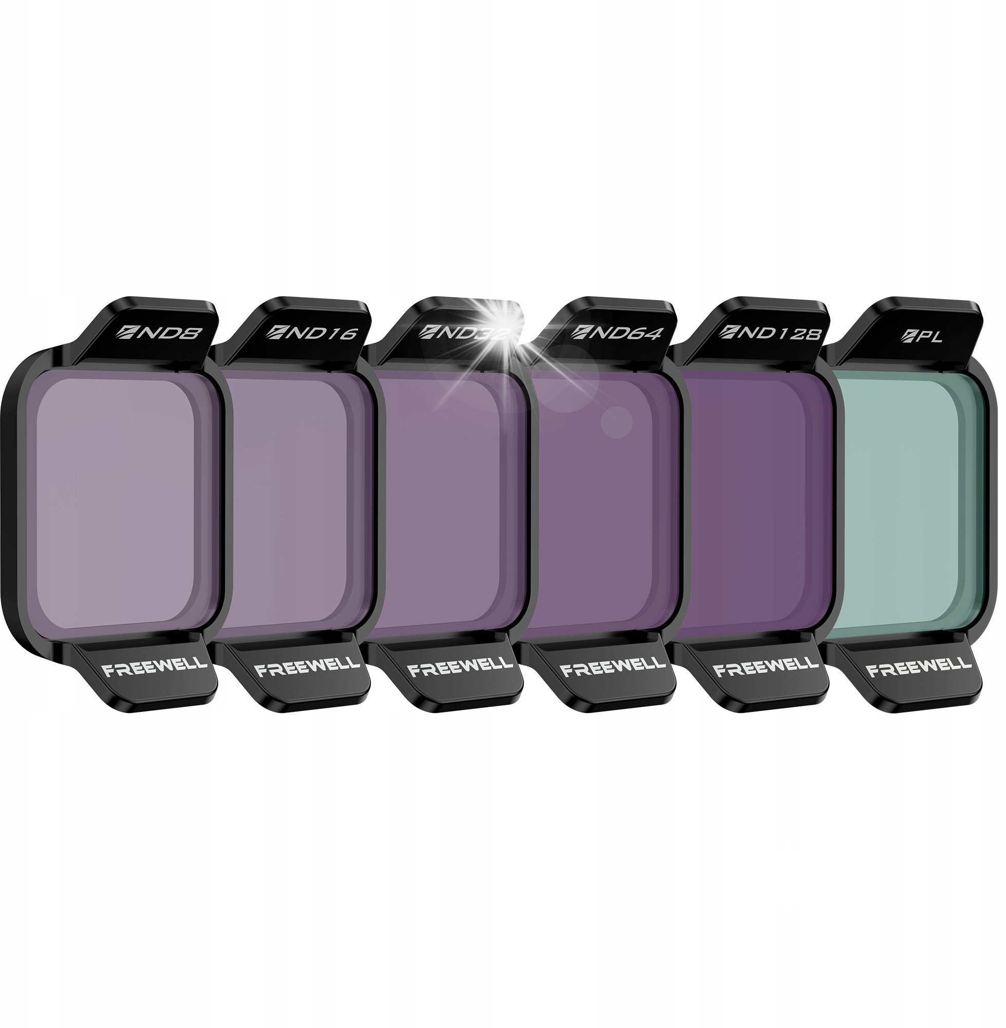 Freewell Zestaw Filtrów 6w1 Filtr PL Szary ND8 ND16 ND32 ND64 ND128 do DJI Flip