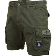 Spodnie męskie - spodnie bojówki krótkie ALPHA INDUSTRIES - CREW SHORT PATCH DARK OLIVE-31 - miniaturka - grafika 1