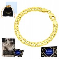 Bransolety męskie - Bransoletka Złota Męska Gucci Marina Żyletka 21cm Pełna Mocna Gruba 3,8 mm - miniaturka - grafika 1