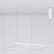 Lampy sufitowe - MLAMP LAMPA wisząca 139990733 MLAMP kwadratowa OPRAWA metalowy ZWIS LED 40W 3000K minimalistyczny biały 139990733 - miniaturka - grafika 1