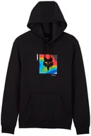 Bluzy męskie - bluza męska FOX SCANS FLEECE PO HOOD Black - miniaturka - grafika 1