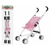 Domki dla lalek - Wózek dla lalek parasolka metalowy różowy MEGA CREATIVE 536537 - miniaturka - grafika 1