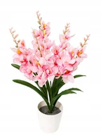 Sztuczne kwiaty - Frezja Sztuczna Bukiet Kwiatów w Doniczce - miniaturka - grafika 1