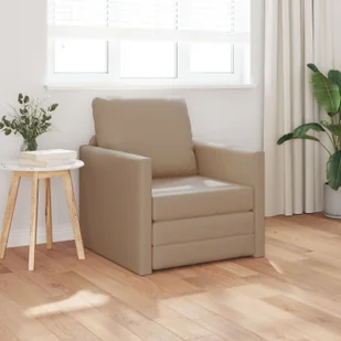 vidaXL Fotel narożny 2 w 1 Cappuccino 74x77x81 cm z sztucznej skóry - Fotele - miniaturka - grafika 1