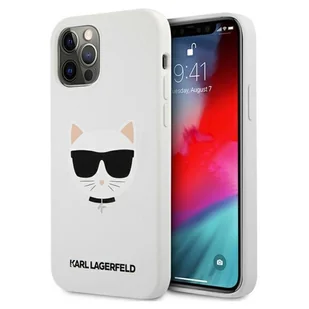 Karl Lagerfeld Choupette Head Silicone - Etui iPhone 12 / iPhone 12 Pro biały - Etui i futerały do telefonów - miniaturka - grafika 1