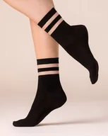 Skarpetki damskie - Skarpetki w ażurowe paski Cami - Gabriella - miniaturka - grafika 1