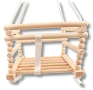 Huśtawki - Huśtawka drewniana naturalna - miniaturka - grafika 1