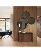 Lustra - Zestaw trzech okrągłych luster w ramie mdf slim - FITRI II - miniaturka - grafika 1