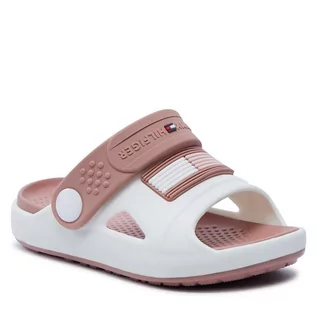 Buty dla dziewczynek - Klapki Tommy Hilfiger Comfy Sandal T3A2-33290-0083 M White/Peach A586 - grafika 1