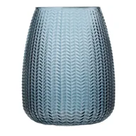 Wazony i flakony - Wazon owalny SEVILLA kolor niebieski ameliahome - VASE/AH/SEVILLA/NAVY/15,5X19 - miniaturka - grafika 1