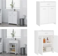 Szafki łazienkowe - vidaXL Szafka łazienkowa biała 60x33x80 cm materiał drewnopochodny - Szafka łazienkowa - Szafki łazienkowe - Szafka - Szafki - miniaturka - grafika 1