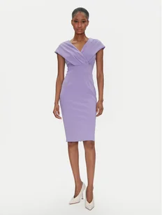 Rinascimento Sukienka koktajlowa CFC0122760003 Fioletowy Regular Fit - Sukienki - miniaturka - grafika 1