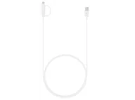 Telefony OUTLET - OUTLET Kabel USB-C SAMSUNG EP-DG930DWEGWW USB Typ C i Micro Biały - miniaturka - grafika 1