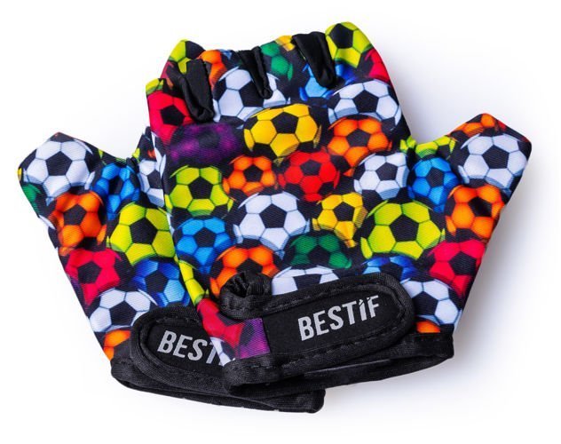 Bestif, Rękawiczki rowerowe, BRR17 / BRR18, czarny, rozmiar XXS/XS